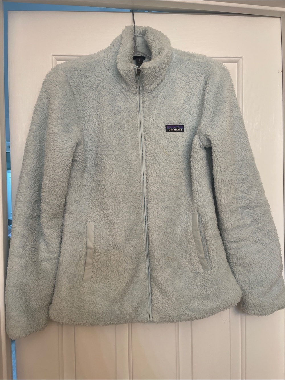 Patagonia Light Gray Women's Teddy Fleece Full-Zip Jacket